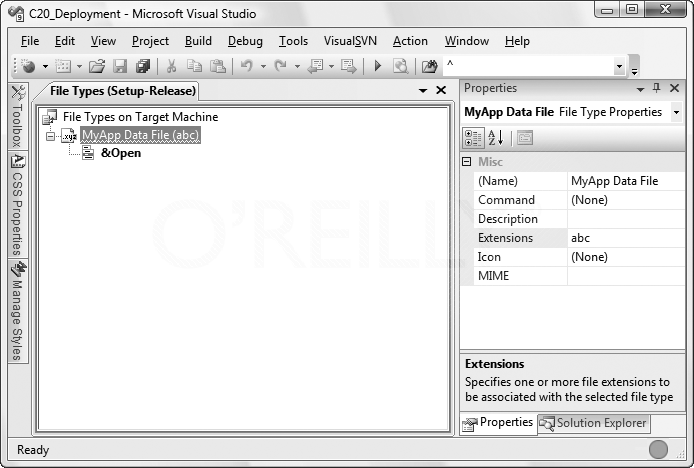 Associating a file extension with your project