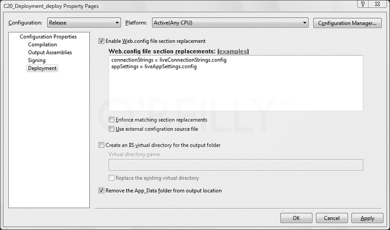 The Deployment dialog