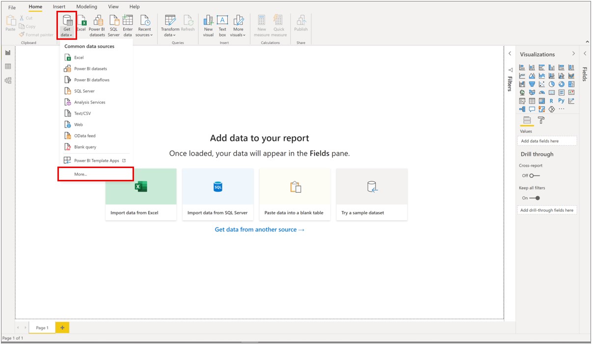 Get data in Power BI