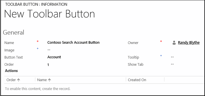 Create a toolbar button for Search Account submenu Create a toolbar button for Search Account submenu.