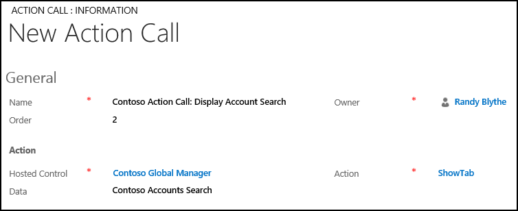 Create a new action call for Display Account Search toolbar button Create a new action call for Display Account Search toolbar button.