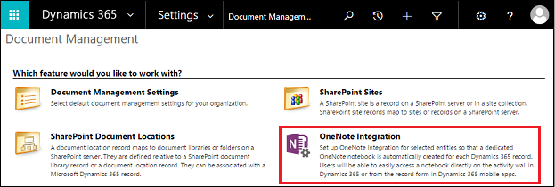 Choose OneNote Integration