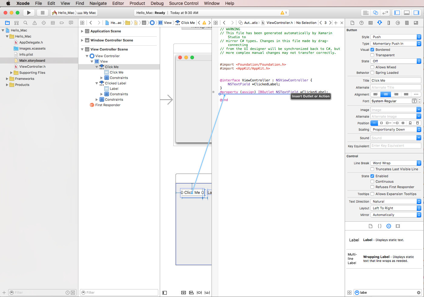 Dragging to create an Action