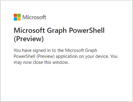 Screenshot of the message that confirms the connection.