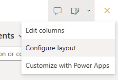 The "Edit form" command to customize the rendering of list item form.