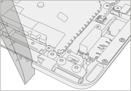 Screenshot that shows lid closed for hinge gap thickness gauge check.