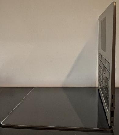 Screenshot that shows the display assembly opened to 90 degrees on an ESD-safe mat