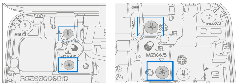 Screenshot that shows installing inner hinge screws to secure new display assembly.