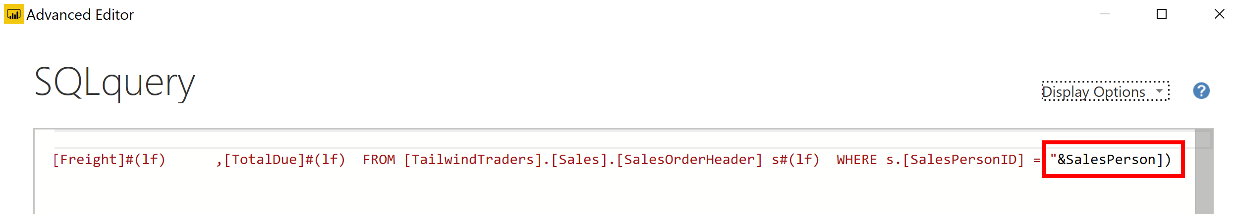Adjust sql query statement