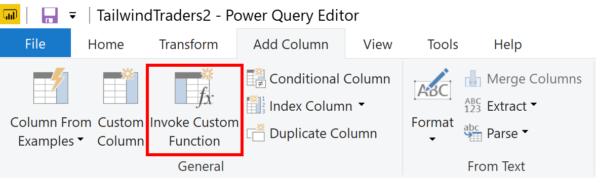 Invoke custom function option