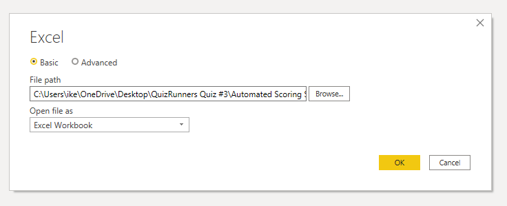 Screenshot of the file location settings pane.