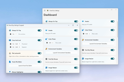 A screenshot of the Crop And Lock PowerToys utility for Windows.