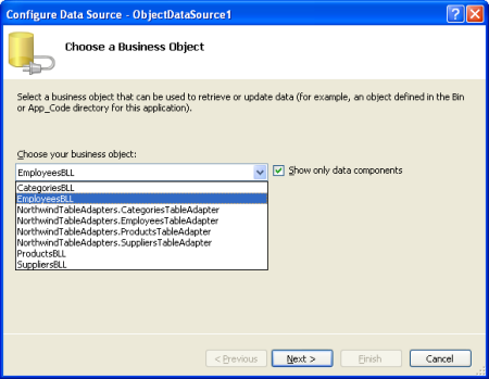 Usar la clase EmployeesBLL