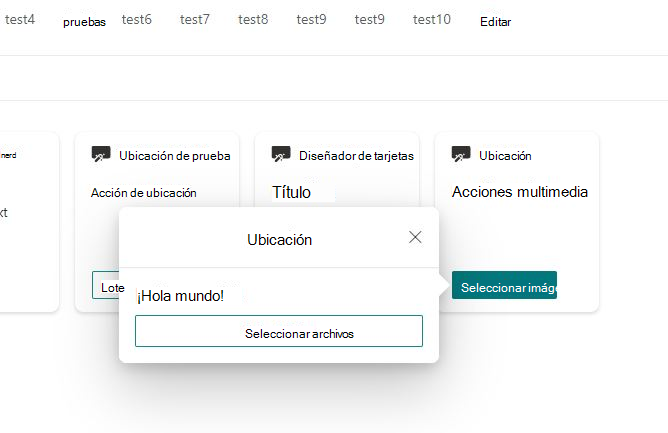 Captura de pantalla de la acción de archivo