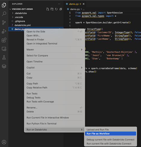 Executar arquivo como fluxo de trabalho no menu de contexto