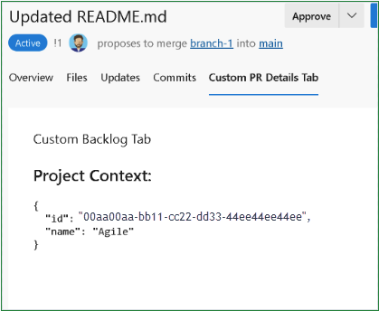 Captura de tela da guia de solicitação de pull do git.
