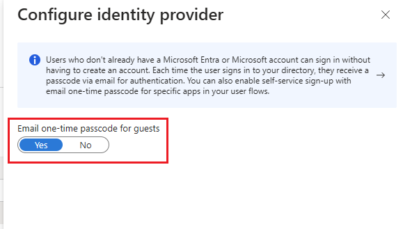 Capturas de tela mostrando a opção de senha única por email.
