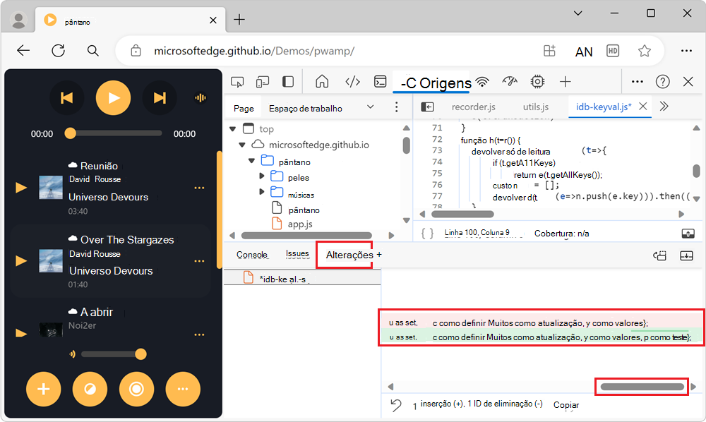 Apresentar uma longa linha de código
