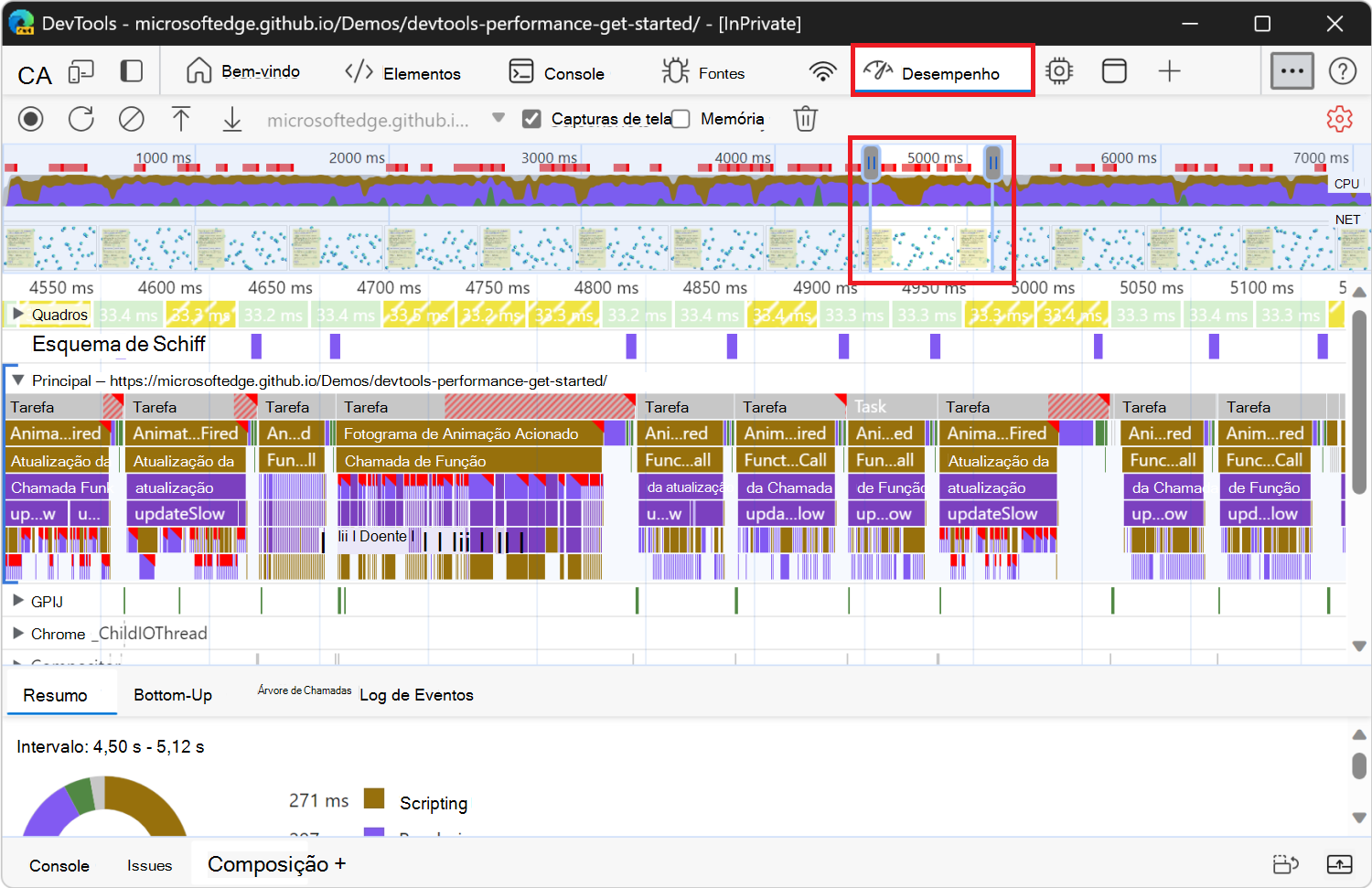 Ampliar uma secção