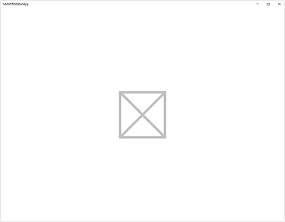 Durante a depuração, a grelha WinUI webView2 é apresentada brevemente