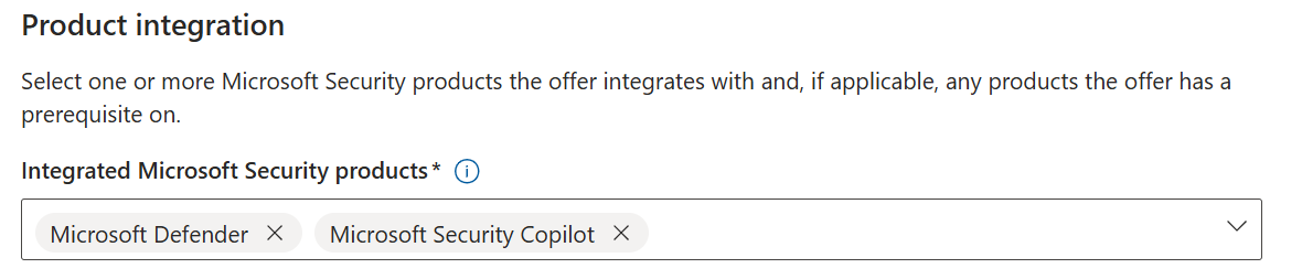 If your agent works with Microsoft products like Microsoft Defender, Microsoft Entra, or Microsoft Sentinel, make sure to select the right product (for example, Microsoft Defender) under **Integrated Microsoft Security Products**.