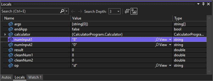 Captura de tela da janela Locais.