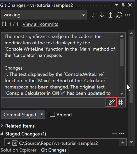 Captura de tela mostrando a mensagem de confirmação gerada por IA.