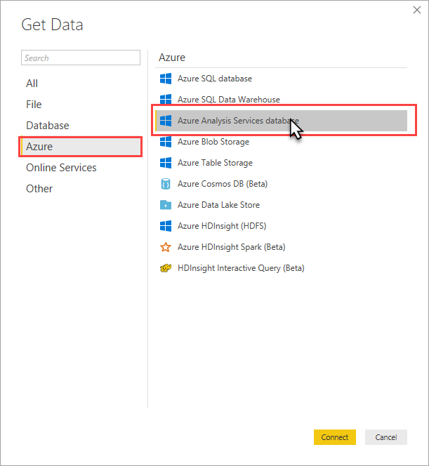 Conecte-se em Obter dados