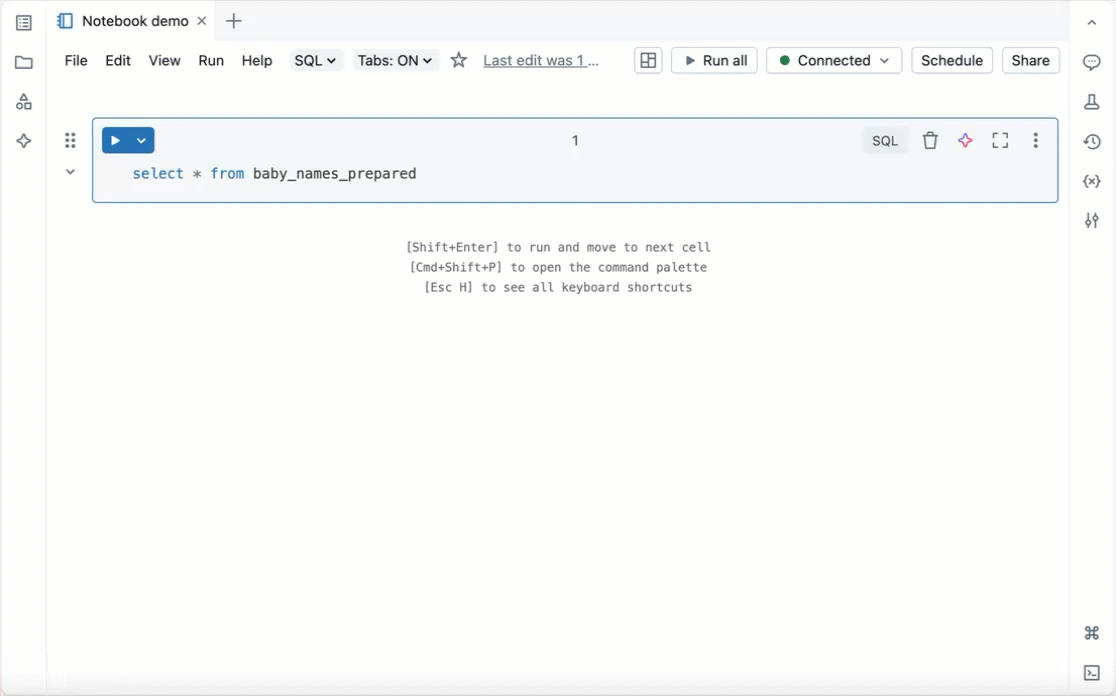 Demonstração do notebook Databricks