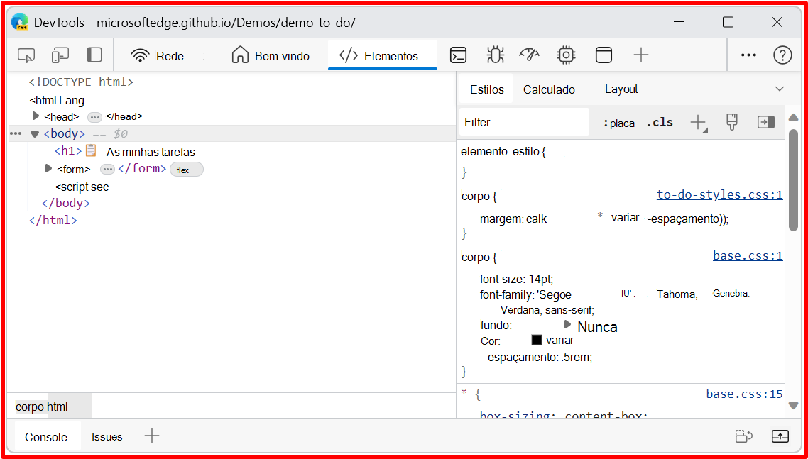 DevTools desancoradas numa janela separada