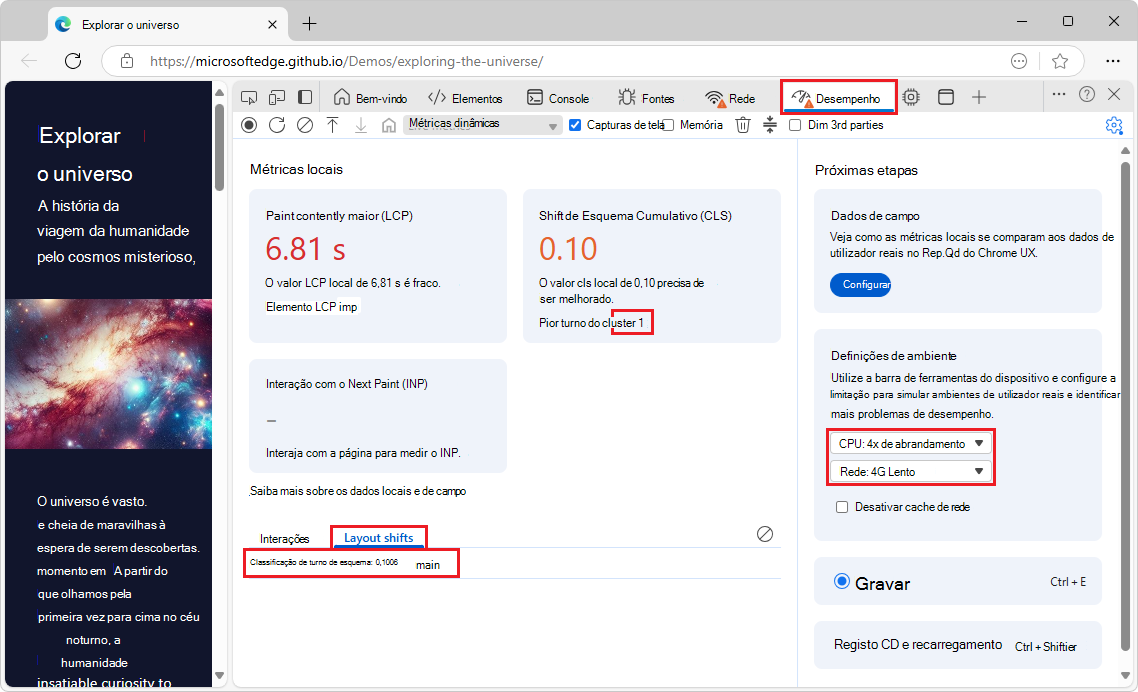 O separador Turnos de Esquema
