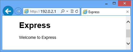 Uma página web de boas-vindas ao Express.