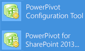 duas ferramentas de configuração PowerPivot