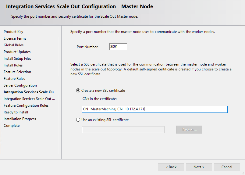 Configuração do mestre Configuração do mestre