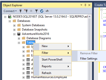 Captura de ecrã das definições do Filtro.