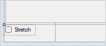 Captura de tela mostra o controle CheckBox chamado Stretch.
