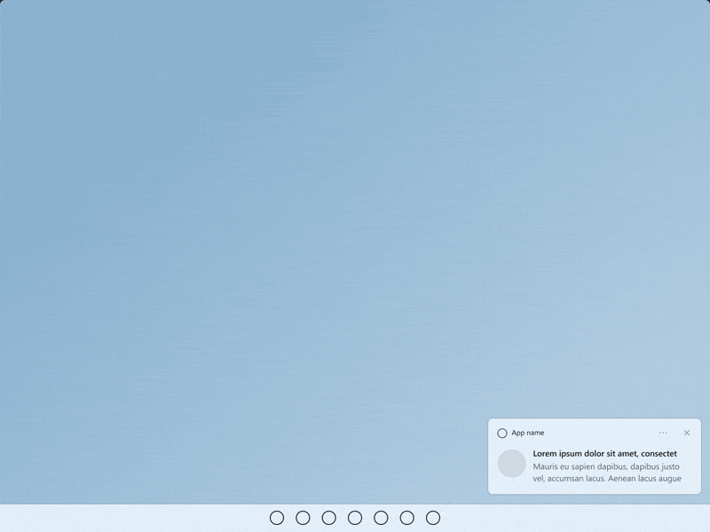 GIF animado do utilizador a arrastar um objeto para fora do ecrã para descartar.