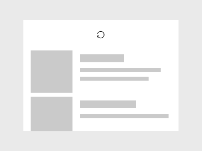 antes do limite de pull-to-refresh